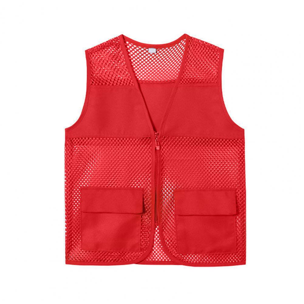 Fishing Kit Compact - Angelweste, ausgehöhlte Reißverschlussleiste, Doppeltaschen, V-Ausschnitt, Arbeitsweste,
