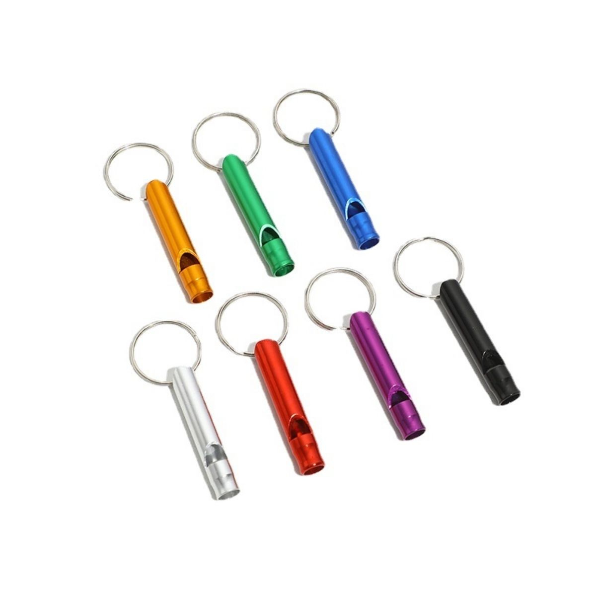 Emergency Whistle Loud - 7-teiliges Set Notfallpfeifen in zufälligen Farben