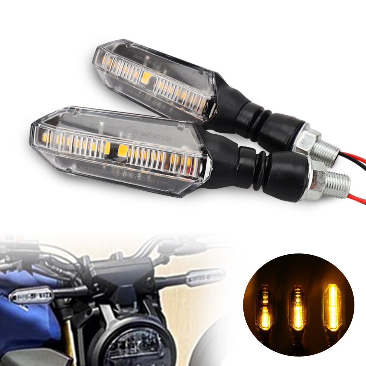 Sos Light Strobe - 2 Stück Motorrad LED Blinker Licht
