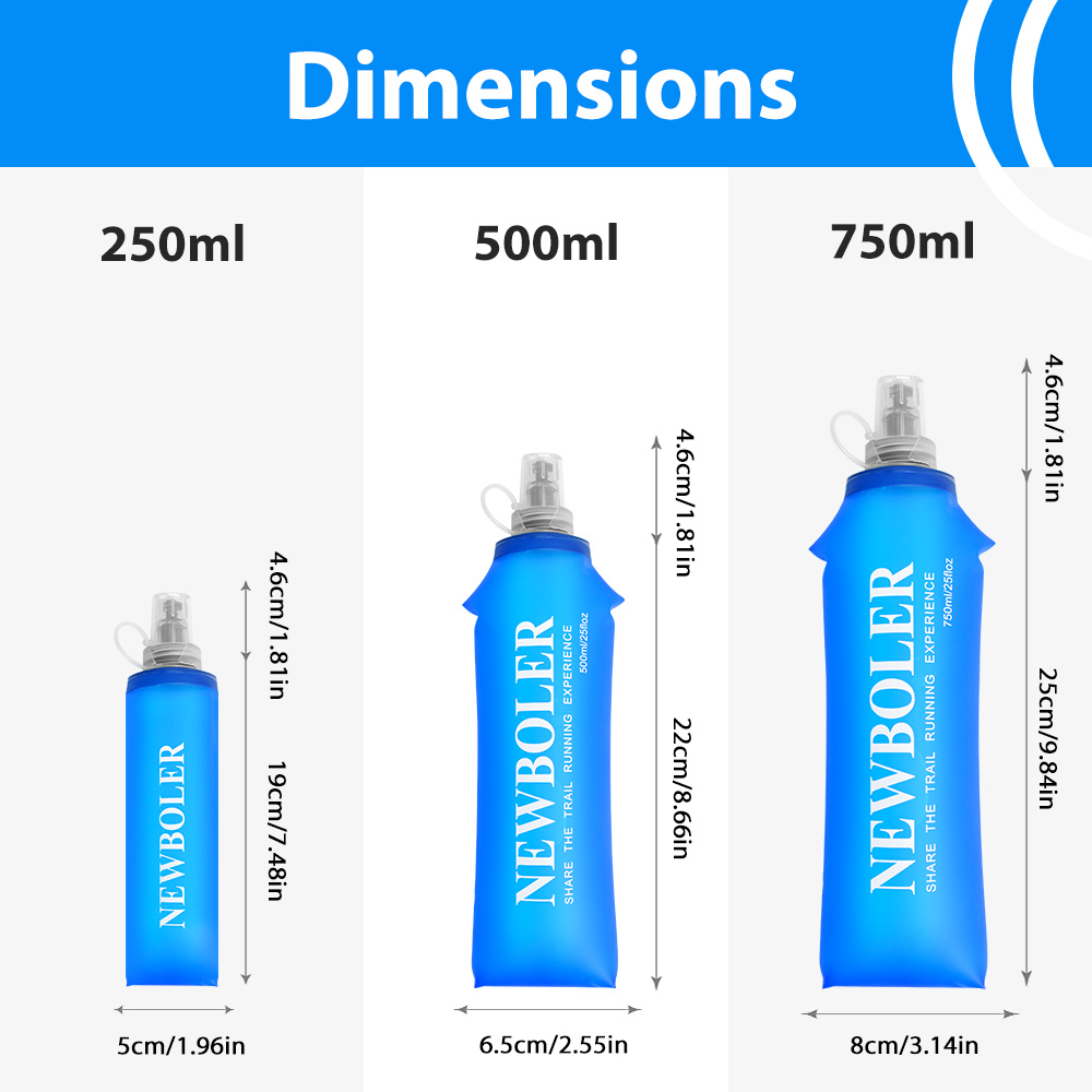 750ml Wasser flasche TPU faltb – Water Bag Collapsible Bewertung und Preis